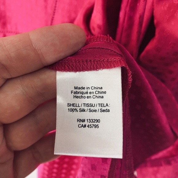 Marchesa Voyage Silk Long Sleeve Button Up Blouse Womens Size 2 NWT $275 - Picture 9 of 13